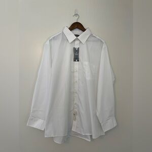 Van Heusen White Dressy Casual Button Down Collard Shirt 3XL